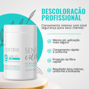 Po Descolorante Sense Color Dust Free  Centirse 500G - Imagem 2