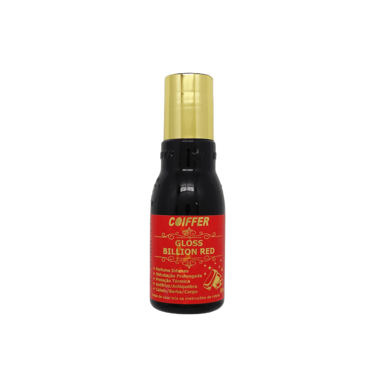 Gloss Billion Red Coiffer 80ml Finalizador Cabelo Barba e Corpo