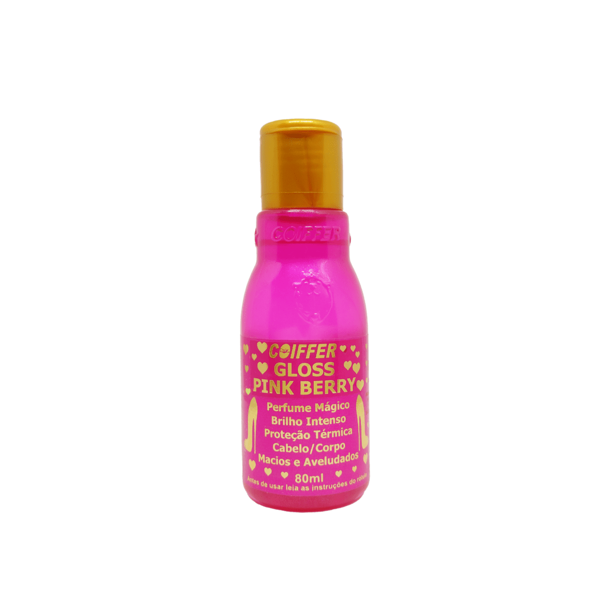 Gloss Pink Berry Coiffer 80ml  Finalizador com Proteção Térmica