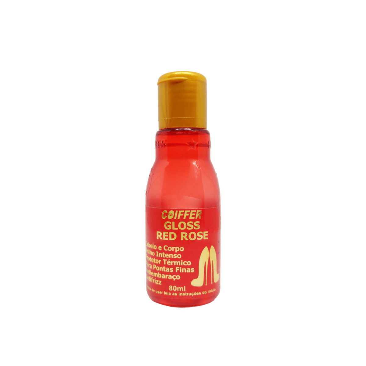 Gloss Red Rose Coiffer 80ml Brilho e Proteção Térmica