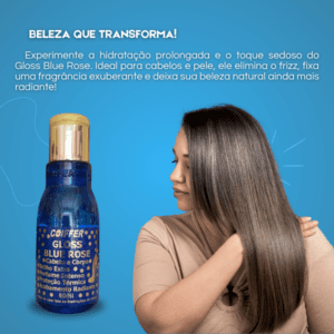 Gloss Blue Rose Coiffer 80ml – Proteção Térmica Capilar - Imagem 3