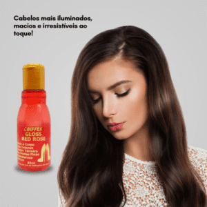 Gloss Red Rose Coiffer 80ml Brilho e Proteção Térmica - Imagem 4