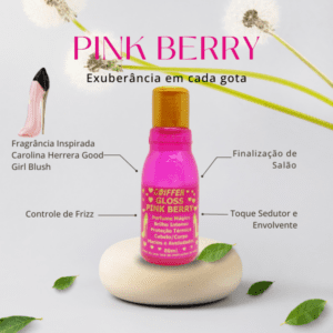 Gloss Pink Berry Coiffer 80ml  Finalizador com Proteção Térmica - Imagem 2