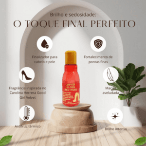 Gloss Red Rose Coiffer 80ml Brilho e Proteção Térmica - Imagem 2