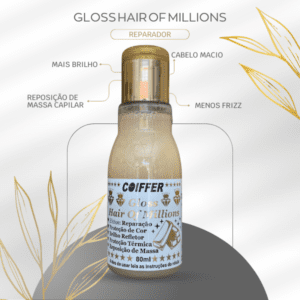 Gloss Hair of Millions Coiffer 80ml – Brilho e Proteção - Imagem 2
