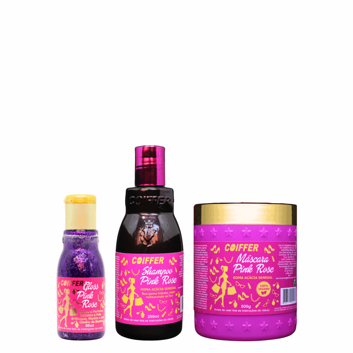 Kit Cliente Pink Rose Coiffer(3 UNIDADES) - Imagem 1