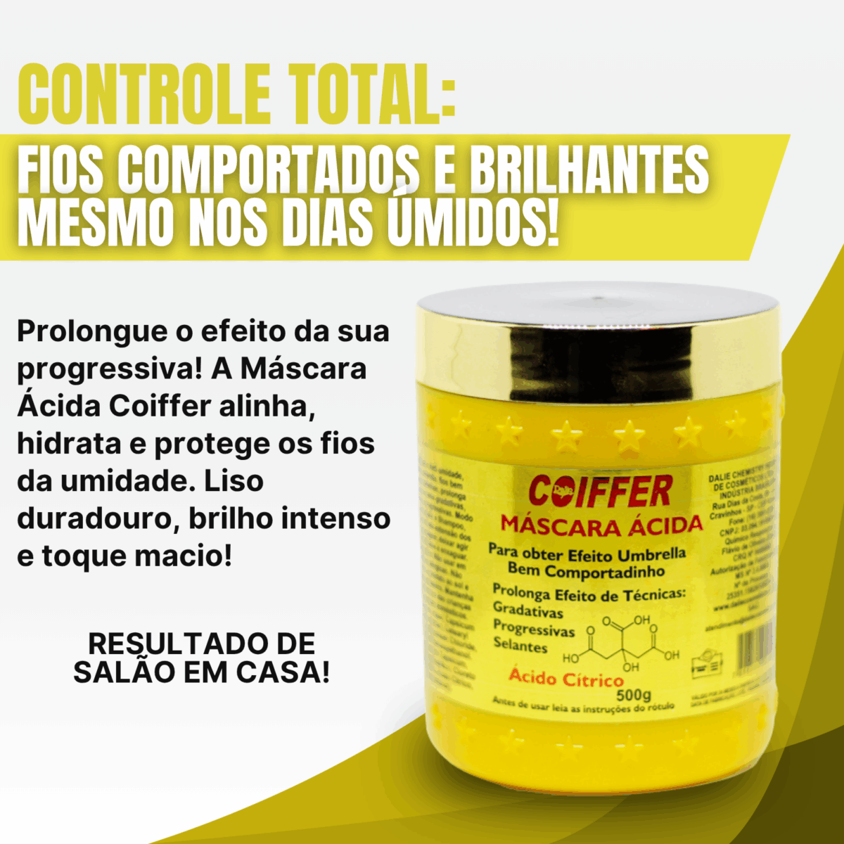 Mascara Acida Coiffer 500g - Imagem 3